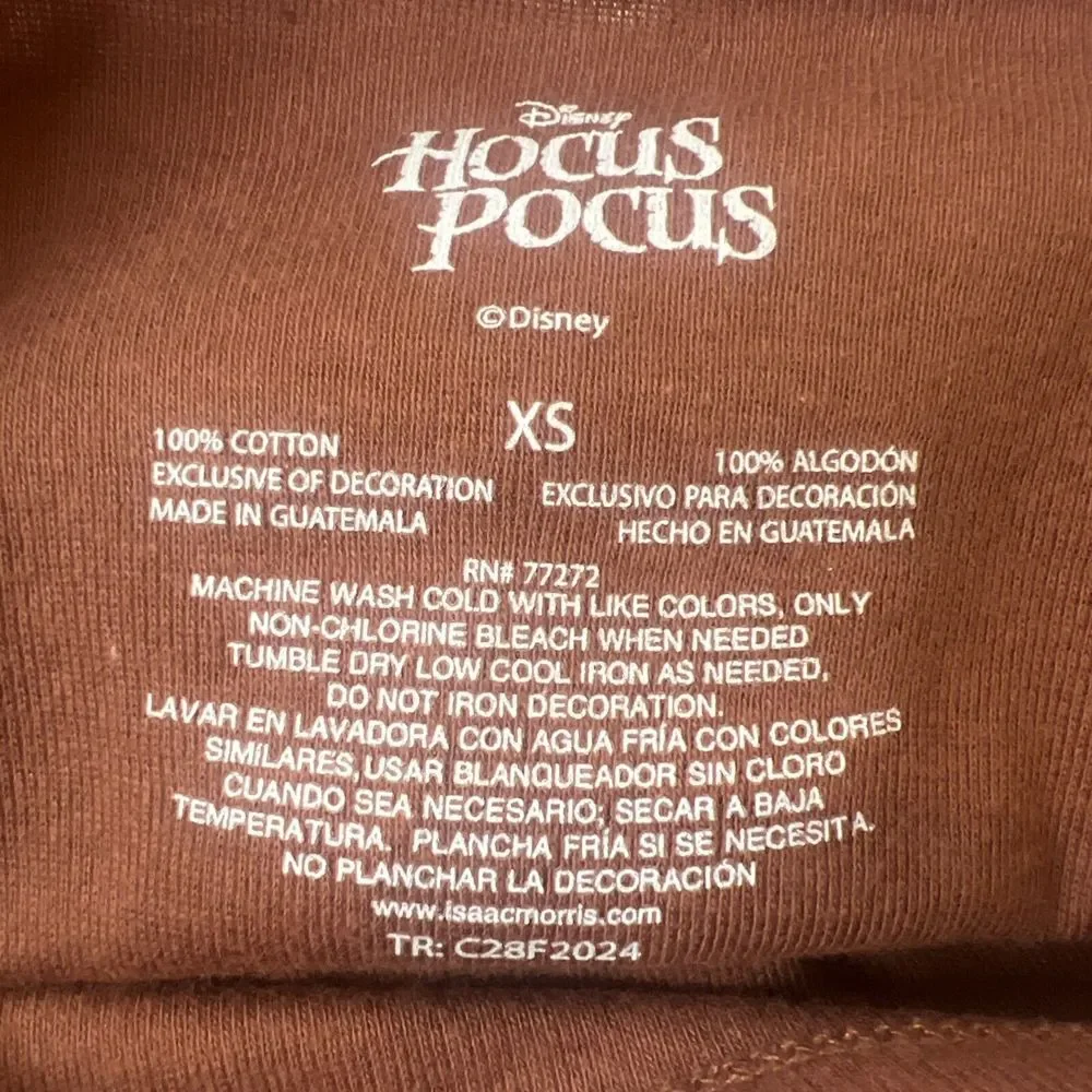 Disney‎ Hocus Pocus Thackery Binx Girls XS Brown Long Sleeve Shirt NEW